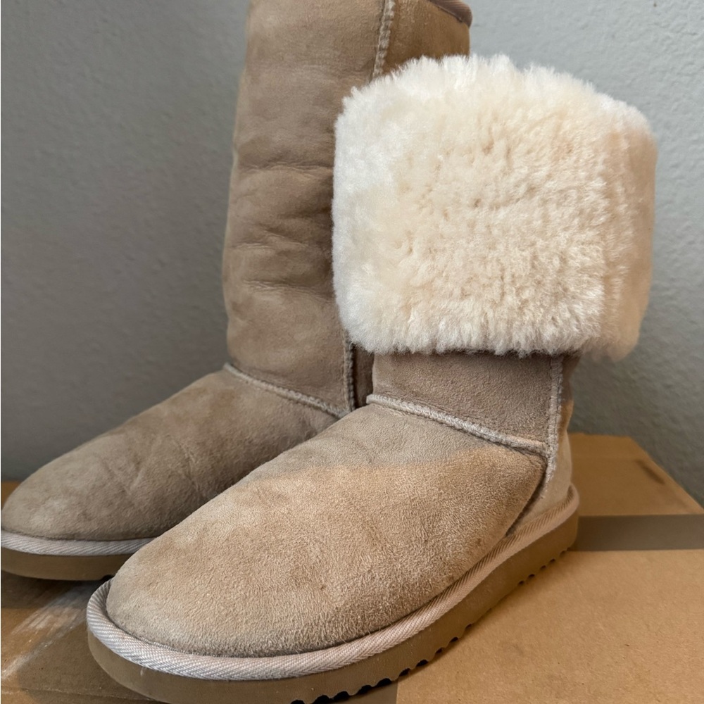 UGG Tan and Cream Winter Boots